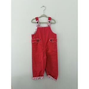 The Beaufort Bonnet Company Boys Pants Overall Corduroy Red Size 2T Preppy